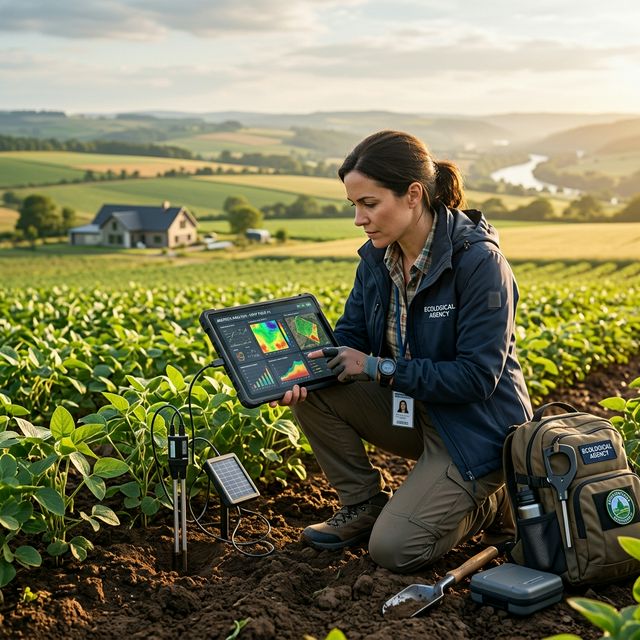 Suivi agro-environnemental avec mesure du sol par Teravenir.